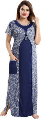 Shopping World Women Nighty(Blue)