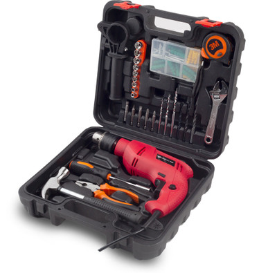 BUILDSKILL Pro BGSB13RE 13MM Impact Drill Kit with 130 pcs Accessories Power & Hand Tool Kit(130 Tools)