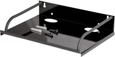 Digionics Set Top Box / DTH Stand - Wall Mount Stand / Wifi Router Stand Steel Wall Shelf (Number of Shelves - 1, Black) Iron Wall Shelf(Number of Shelves - 1, Black)