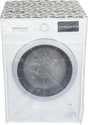 Shreepad Front Loading Washing Machine  Cover(Width: 59 cm, White, black)