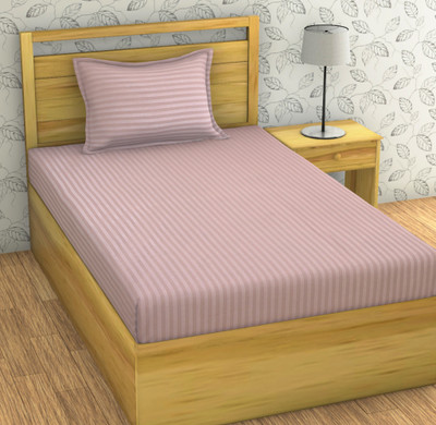 BROMWICK 144 TC Microfiber Single Solid Flat Bedsheet(Pack of 1, Dark Beige)