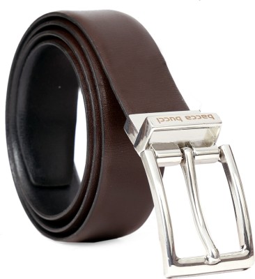 bacca bucci Men Evening, Party, Formal, Casual Brown, Black Genuine Leather Reversible Belt