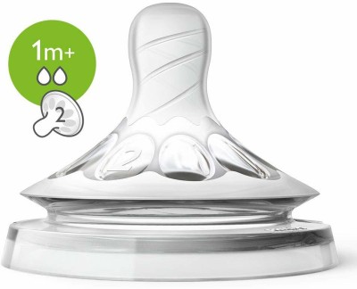 Philips Avent SCF042/27 TEAT NATURAL 2.0 SLOW FLOW 1M Slow Flow Nipple(Pack of 2 Nipples)