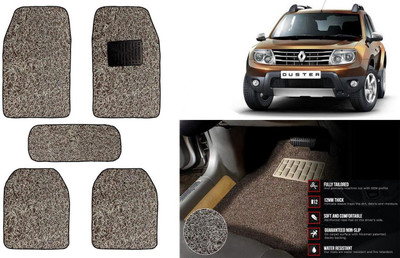 Auto Kite Plastic, PVC Standard Mat For  Renault Duster(Beige, Brown)