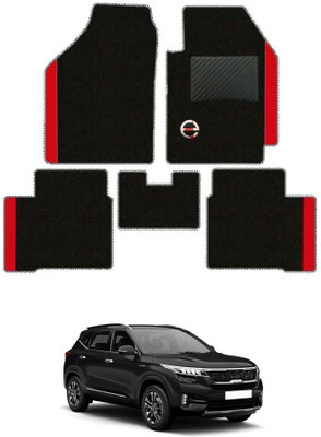elegant Polypropylene Standard Mat For  Kia Seltos(Black, Red)