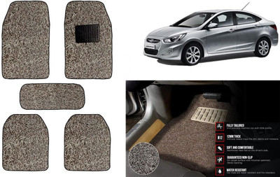 Auto Kite Plastic, PVC Standard Mat For  Hyundai Verna Fluidic(Beige, Brown)