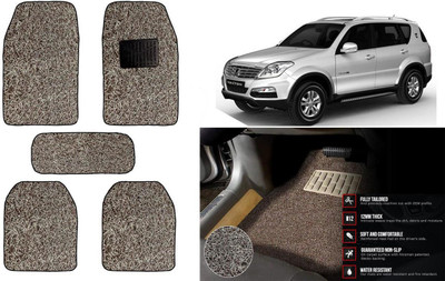 Auto Kite Plastic, PVC Standard Mat For  Mahindra Rexton(Beige, Brown)
