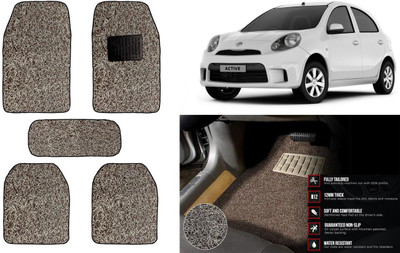 Auto Kite Plastic, PVC Standard Mat For  Nissan Micra Active(Beige, Brown)