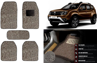 Auto Kite Plastic, PVC Standard Mat For  Renault Duster(Beige, Brown)