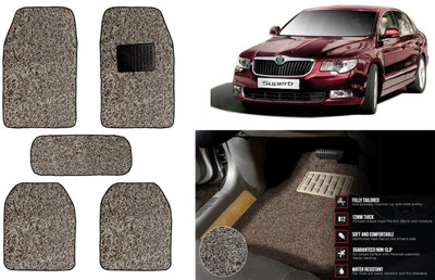 Auto Kite Plastic, PVC Standard Mat For  Skoda Superb(Beige, Brown)