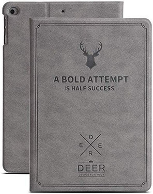 GALARIX Book Cover for Smart Deer Flip case Cover for Apple iPad 2019 7th Generation 10.2 inch(Grey, Dual Protection)