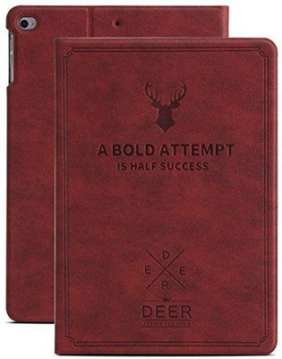 GALARIX Book Cover for Smart Deer Flip case Cover for Apple iPad 2019 7th Generation 10.2 inch(Maroon, Dual Protection)