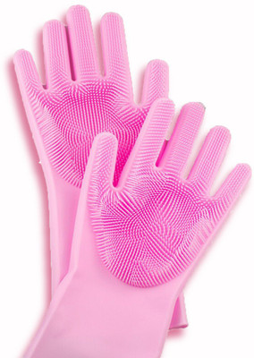onelife store siliconegloves Wet and Dry Glove Set(Free Size Pack of 2)
