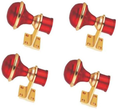 GROWNIX Red Rod Rail Bracket Metal(Pack of 4)