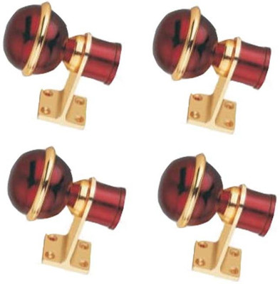 GROWNIX Maroon Rod Rail Bracket Metal(Pack of 4)