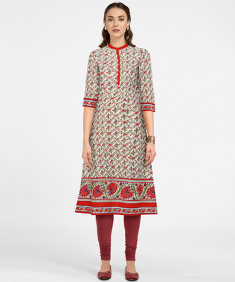Aurelia Women Floral Print A-line Kurta(Multicolor)