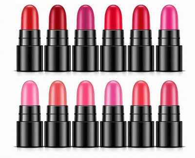Gabbar Long™ Lasting Matt Lipstick 12 Set - Multi-Color ( 10g)(multicolored, 10 g)