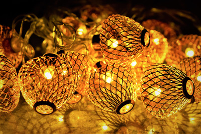 Home Delight 16 LEDs 3.18 m Gold Steady Bulb Rice Lights(Pack of 1)