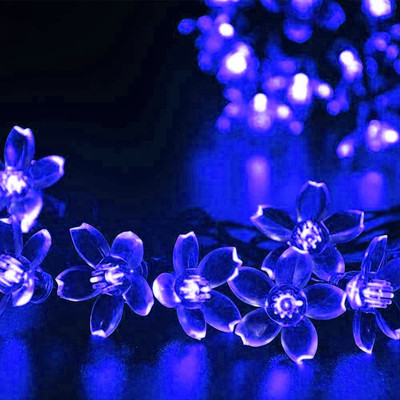 KUBER INDUSTRIES 28 LEDs 10.16 m Blue Steady Flower Rice Lights(Pack of 2)