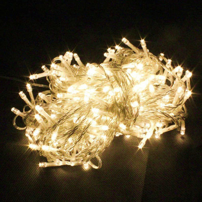 s k traders 50 LEDs 20 m Gold Steady String Rice Lights(Pack of 1)