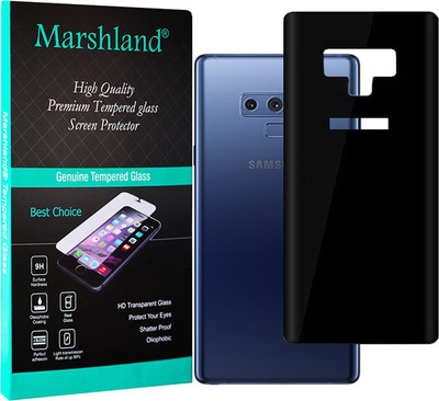 MARSHLAND Back Tempered Glass for samsung galaxy note 9�Black(Pack of 1)