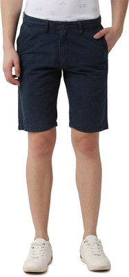 PETER ENGLAND Solid Men Reversible Dark Blue Regular Shorts