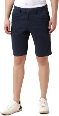 PETER ENGLAND Printed Men Reversible Dark Blue Regular Shorts