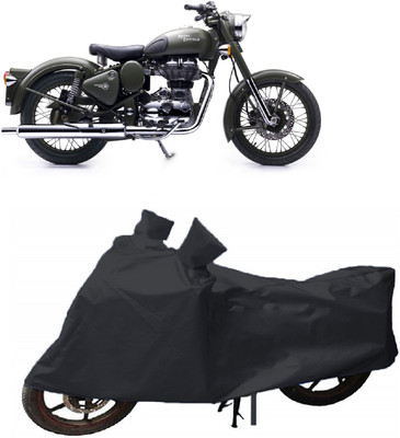 Shree ji traders Two Wheeler Cover for Royal Enfield(Battle, Black)