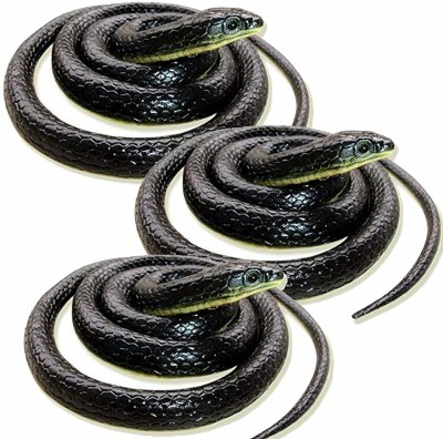 Rock World Toys & Gifts Rubber Snakes toy(Black)