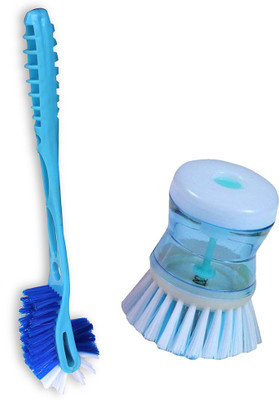 WHITEIBIS Plastic Wet and Dry Brush(Multicolor, 2 Units)
