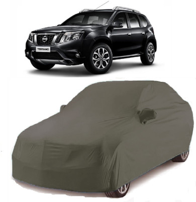 Gargi Traders Car Cover For Nissan Terrano (With Mirror Pockets)(Grey)