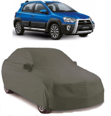 Gargi Traders Car Cover For Toyota Etios Cross (With Mirror Pockets)(Grey)