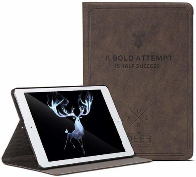 GALARIX Book Cover for Smart Deer Flip case Cover for Apple iPad 2019 7th Generation 10.2 inch(Brown, Dual Protection)