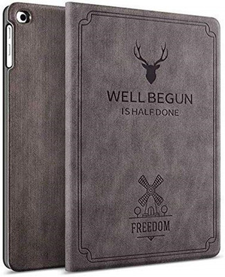 YAOJIN Flip Cover for Apple iPad 2019 7th Generation 10.2"(Grey, Cases with Holder)