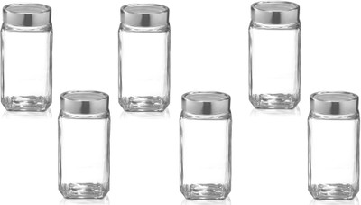 TREO Glass Utility Container  - 1 L(Pack of 6, Clear)