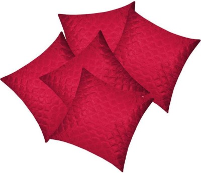 Desi Kapda Checkered Cushions Cover(Pack of 5, 40 cm*40 cm, Pink)