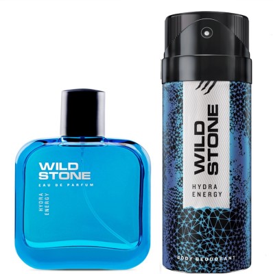 Wild Stone Hydra Energy Deodorant and Perfume Body Mist  -  For Men  (200 ml, Pack of 2)