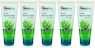 HIMALAYA HERBAL_NEEM_FACEWASH_5*100(PACK OF 5) Face Wash(500 ml)