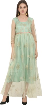 UNFAKENOW Flared/A-line Gown(Light Green)