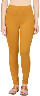 Clarita Churidar  Ethnic Wear Legging(Yellow, Solid)