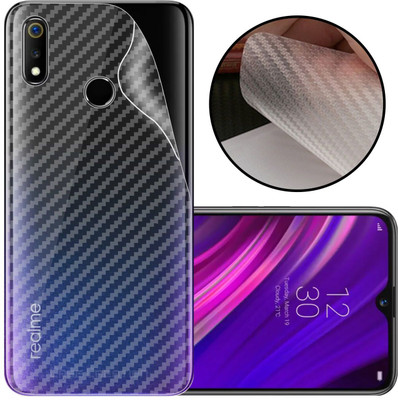 CASE CREATION Realme 3 Pro Mobile Skin(3D Carbon Fibre Transparent Back Skin Matte Finish)