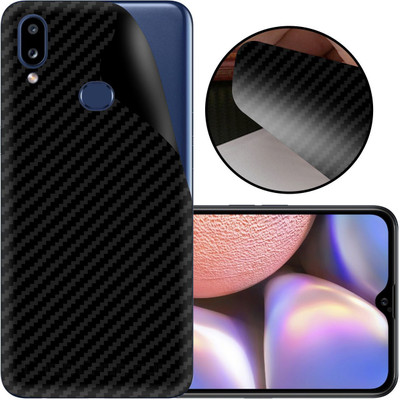 CASE CREATION Samsung Galaxy A10s (2019) Mobile Skin(3D Real Black Transparent Carbon Style royal back Skin Glossy Finish Sticker)