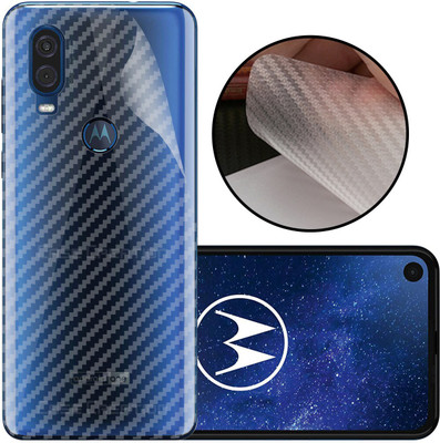 CASE CREATION Motorola One Action Mobile Skin(3D Carbon Fibre Transparent Back Skin Matte Finish)