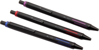 Fellowship Set Of 3 - Fellowship Jetta Black Sleek Body Ball Pen New Pen Gift Set(Pack of 3, Blue)
