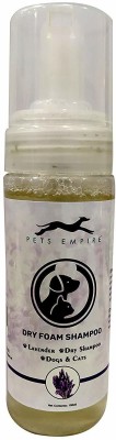 PETS EMPIRE Dry Dog Shampoo, Waterless, No Rinse Foam Mousse - Removing Pet Odor and Bathless Cleaning of Coat -150ML (Lavender) Anti-microbial, Conditioning, Anti-fungal, Anti-parasitic, Anti-dandruff, Allergy Relief, Whitening and Color Enhancing, Hypoallergenic Lavender Dog Shampoo(150 ml)