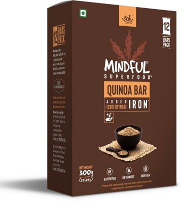 Eat Anytime Mindful Quinoa Millet Energy Bars Loaded with Iron, 300 g (12 x 25g) Nutrition Bars(300 g, Quinoa Millet)