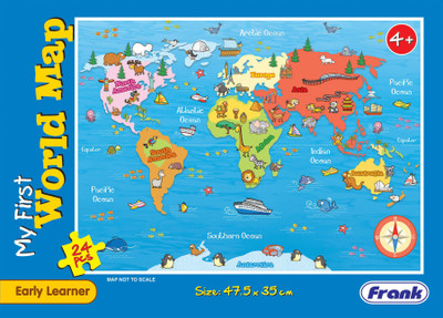 Frank My First World Map Puzzle(24 Pieces)