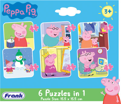 Frank Peppa Pig - 6 In 1 Puzzle(18 Pieces)