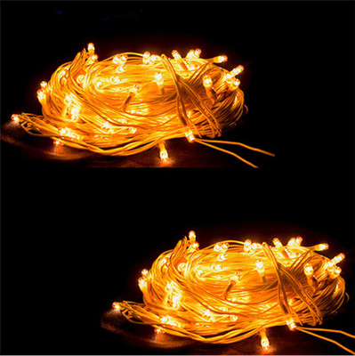 Lexton 100 LEDs 10.01 m Yellow Steady String Rice Lights(Pack of 2)