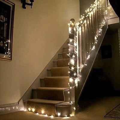 METTSTONE 45 LEDs 9.96 m Yellow Steady String Rice Lights(Pack of 1)